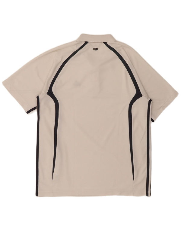 Adidas Climalite poloshirt til mænd, UK 38/40 Medium White Colourblock