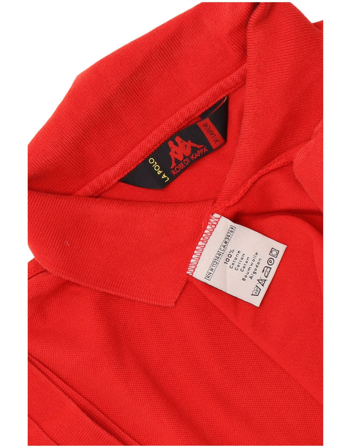 Kappa herre poloshirt XL rød bomuld
