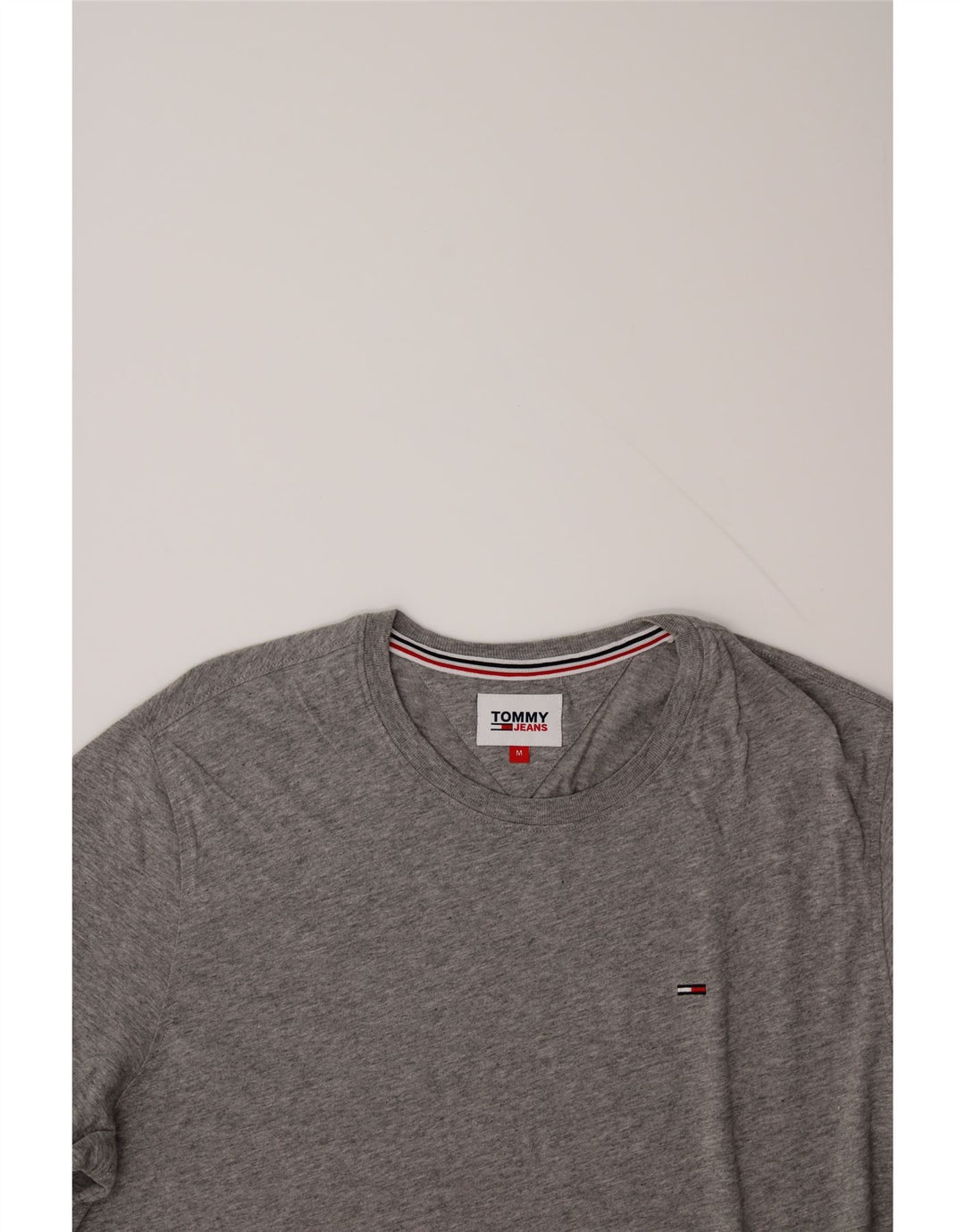 TOMMY HILFIGER Mens T-Shirt Top Medium Grey Cotton Vintage Tommy Hilfiger and Second-Hand Tommy Hilfiger from Messina Hembry 