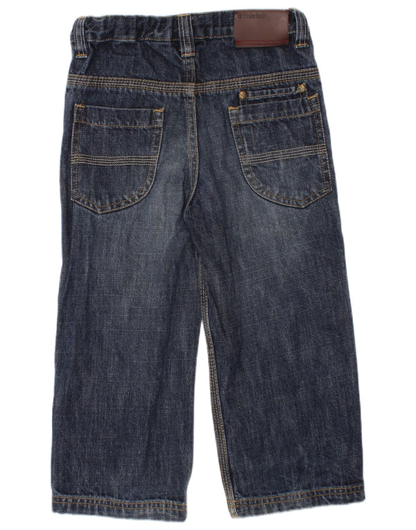 Timberland Boys Straight Jeans 3-4 Years W24 L15 Navy Blue Cotton