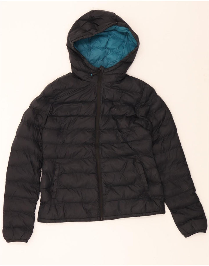 MOUNTAIN WAREHOUSE Womens Hooded Padded Jacket UK 10 Small Black Nylon Vintage Mountain Warehouse and Second-Hand Mountain Warehouse from Messina Hembry 