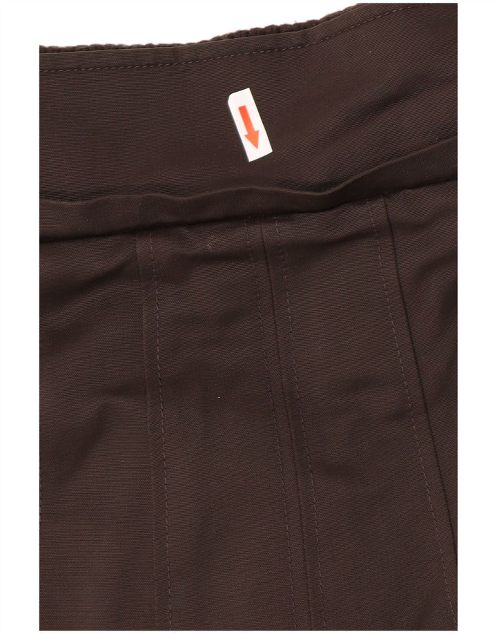 Zara Dame Windbreaker Jacket UK 14 Stor Brun Bomuld