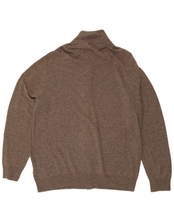 GANT Cardigantrøje til mænd 3XL Brun Flecked Uld