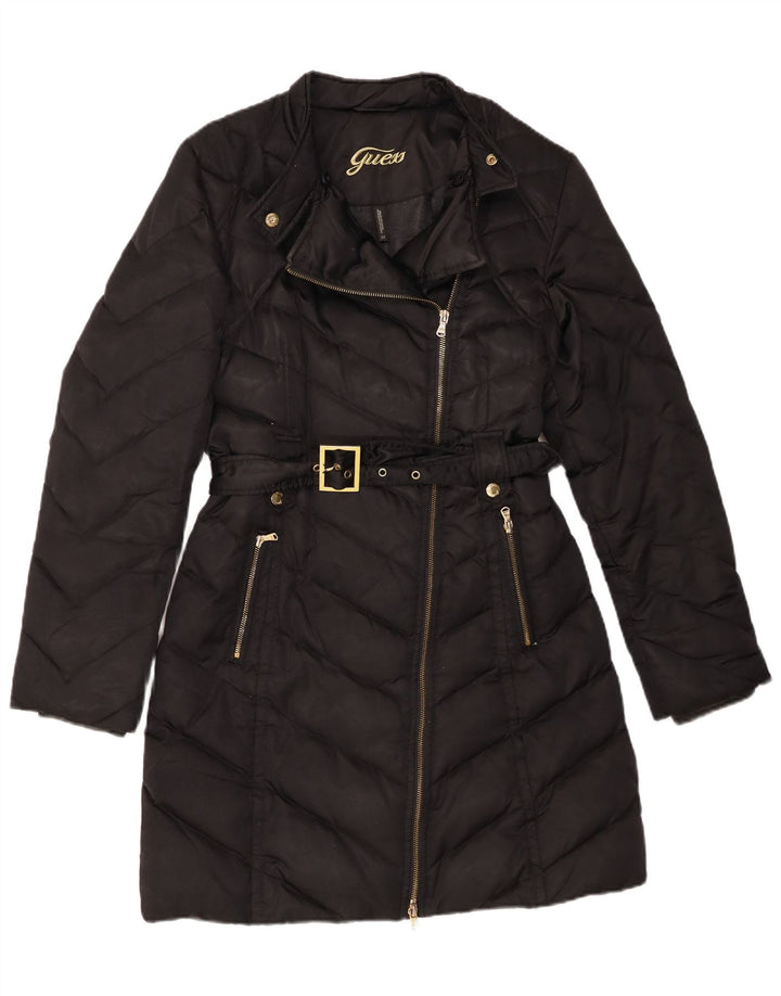 Guess Womens Polstret Frakke UK 10 Small Black Nylon