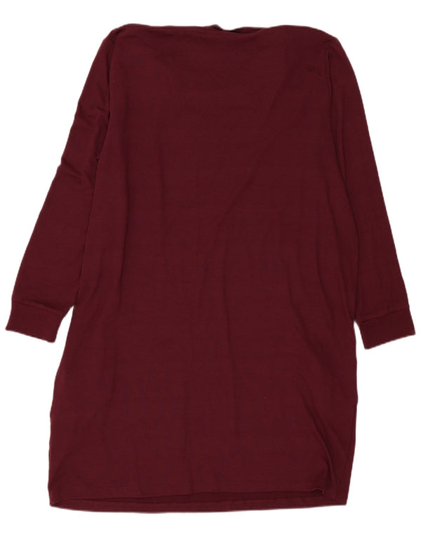 Marks & Spencer Dame Langærmet Jumper Kjole UK 24 4XL Burgundy