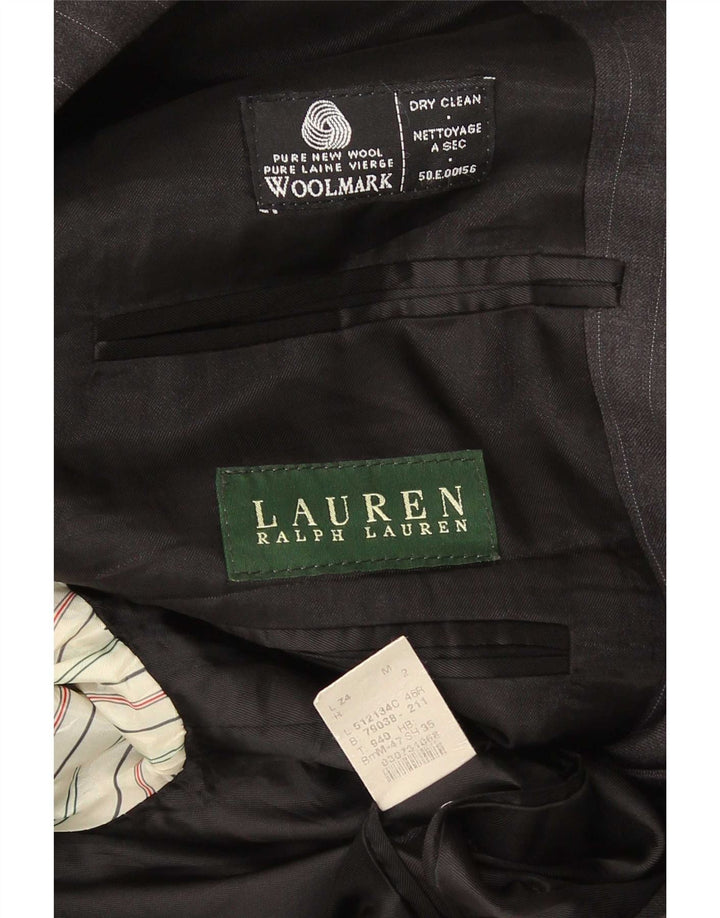 Ralph Lauren Herre 2-knap blazerjakke UK 46 2XL Grå nålestribet uld