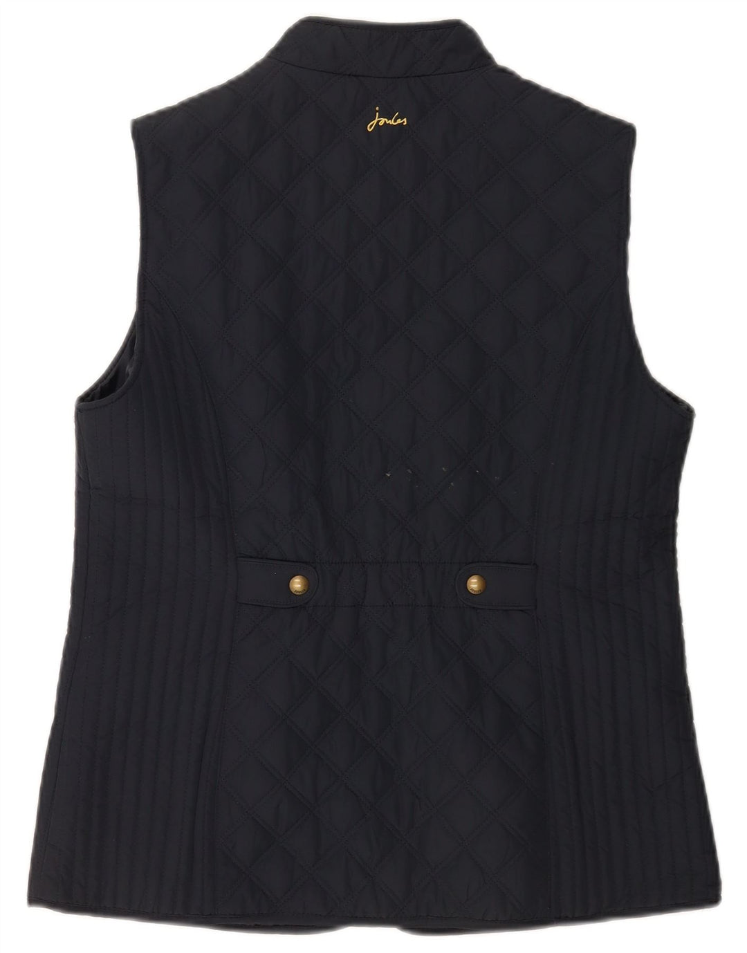 Joules Dame Quilted Gilet UK 14 Large Navy Blue Polyester