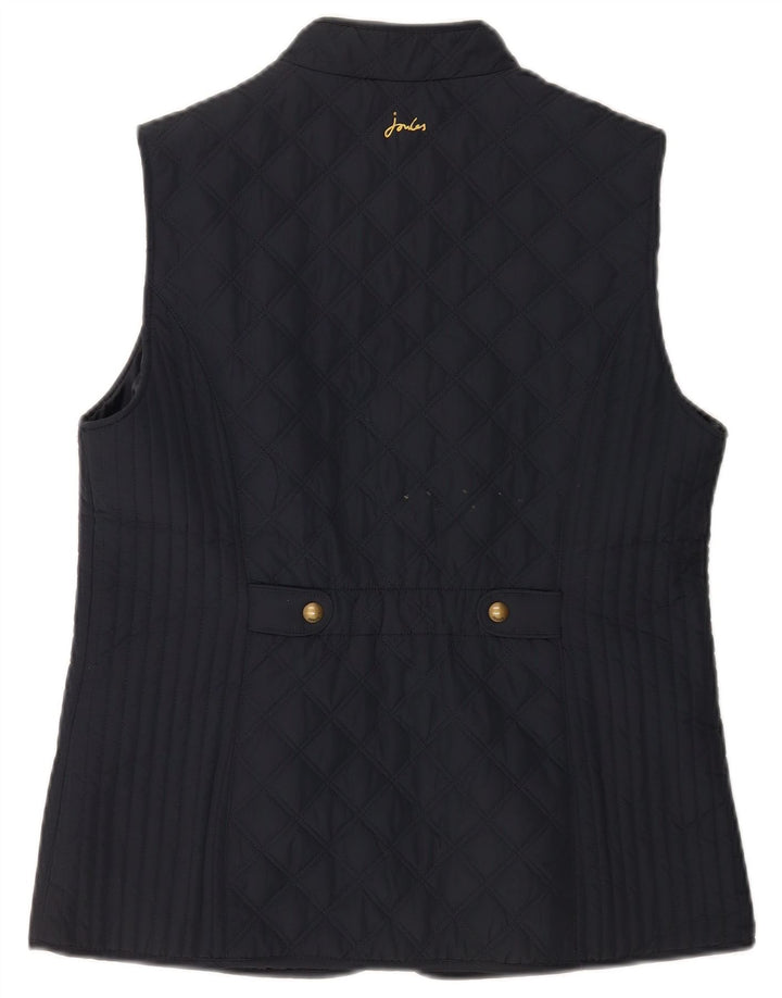 Joules Dame Quilted Gilet UK 14 Large Navy Blue Polyester