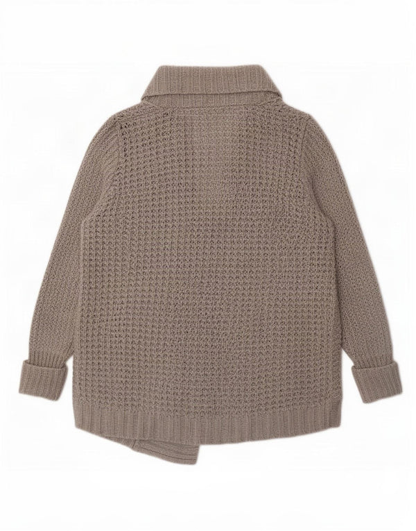 Topshop Dame Oversized Cardigan Sweater UK 12 Medium Grå Akryl