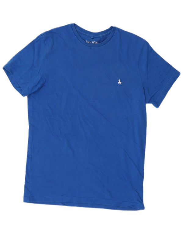 JACK WILLS Herre Classic Fit T-Shirt Top Lille Blå Bomuld