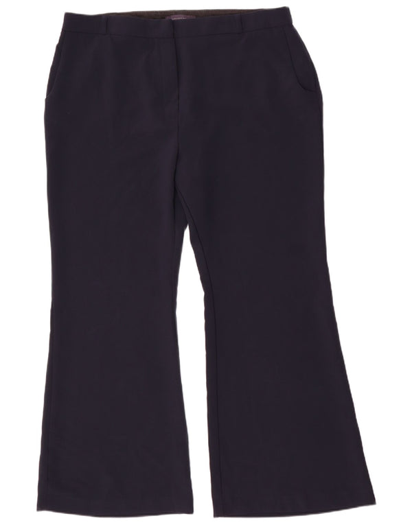 Marks & Spencer Dame Bootcut Chino Bukser UK 18 XL W36 L30 Navy Blue