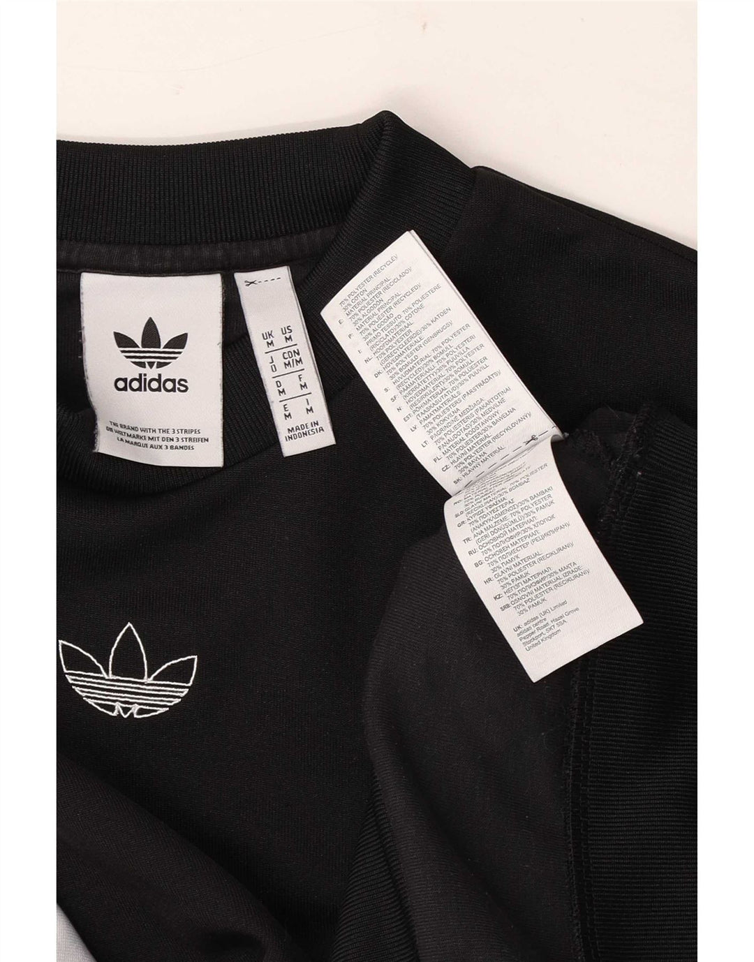 Adidas Herre grafisk sweatshirt Jumper Medium Sort Colourblock Polyester