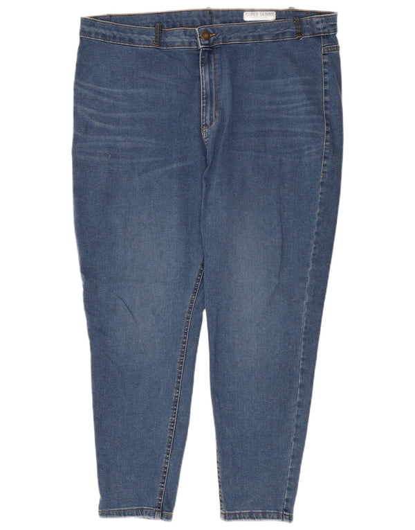 Marks & Spencer Dame Super Skinny Cropped Jeans UK 20 2XL W40 L25 Blå