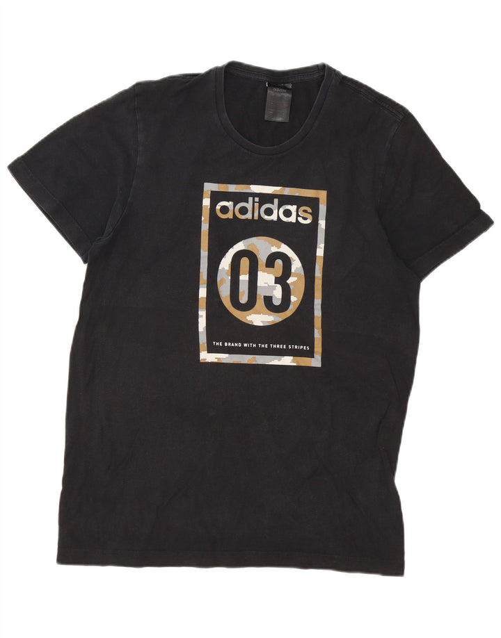 Adidas Grafisk T-shirt top til mænd, lille sort