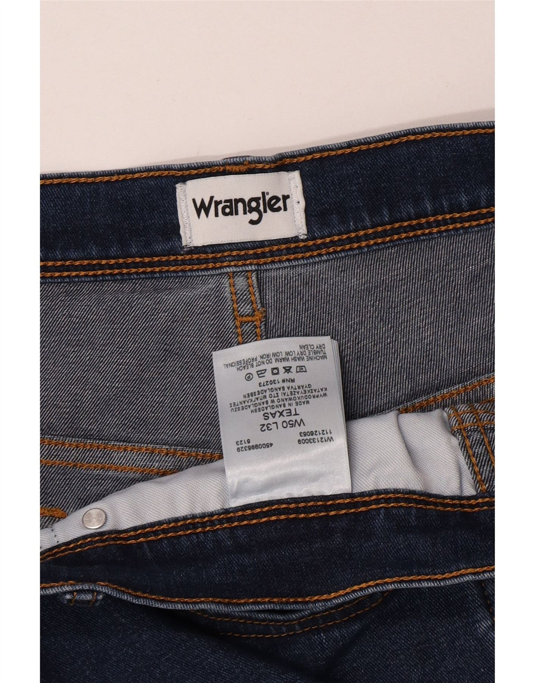 Wrangler Herre Texas Straight Jeans W50 L32 Blå Bomuld