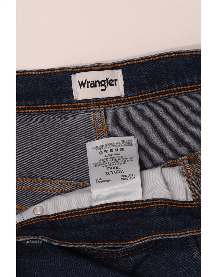 Wrangler Herre Texas Straight Jeans W50 L32 Blå Bomuld
