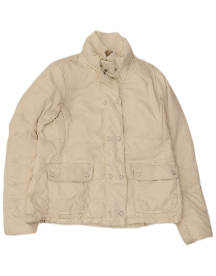 Tommy Hilfiger Dame Polstret Jakke UK 14 Medium Off White Polyester