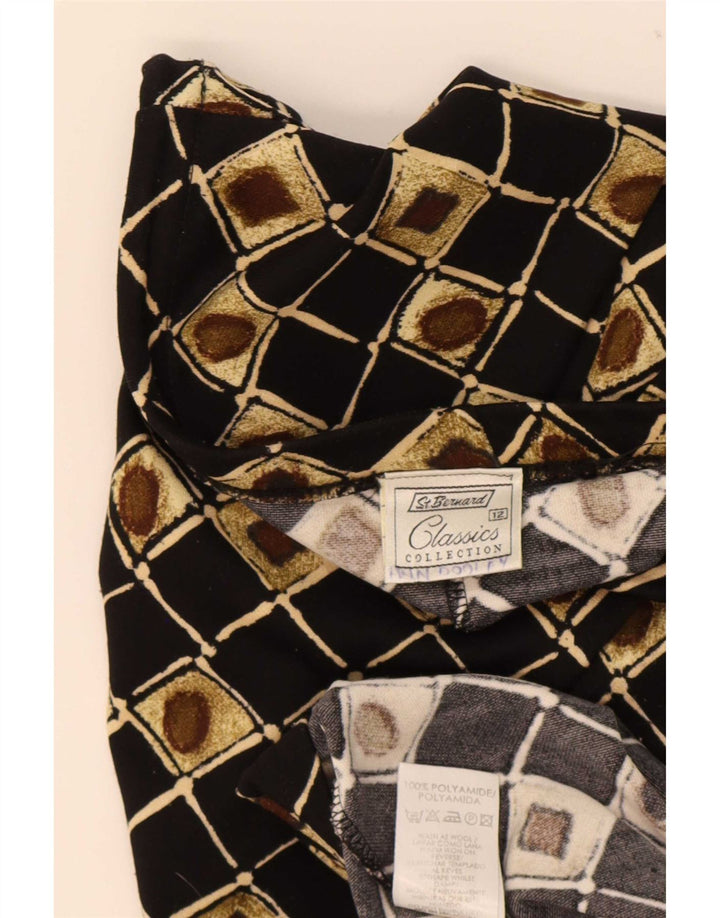 St. Bernard Maxi-nederdel til kvinder UK 12 Medium W28 Sort geometrisk polyamid
