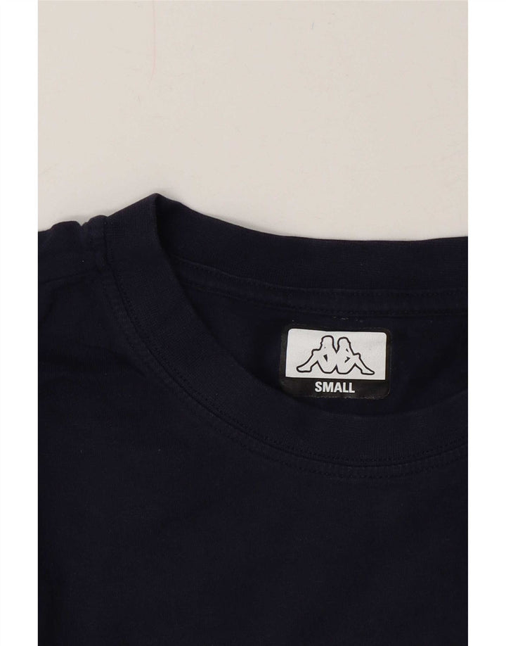 Kappa Herre Grafisk T-Shirt Top Lille Marineblå