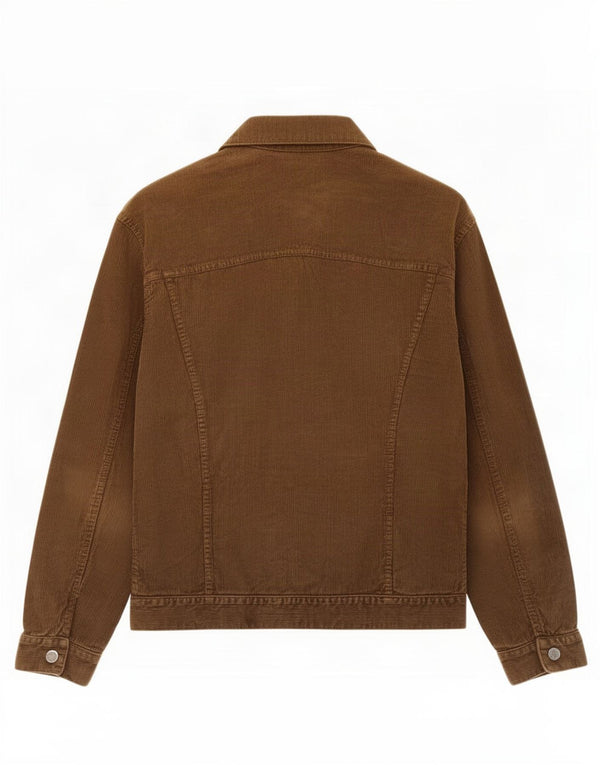 Zara Mens Corduroy Jacket UK 40 Large Brown Cotton