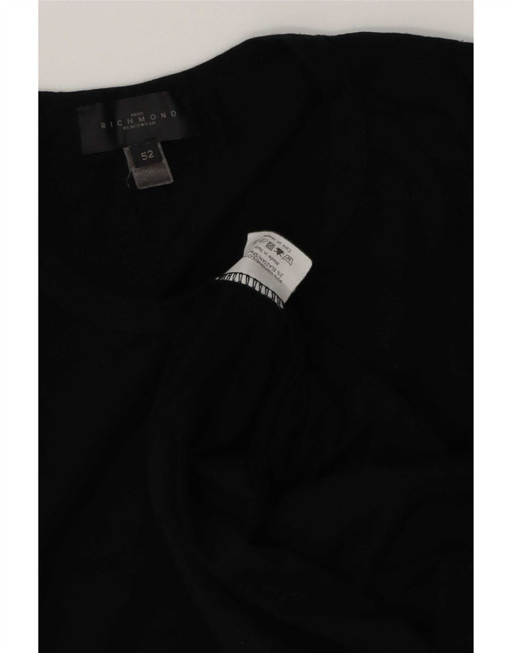 Richmond Herre T-Shirt Top IT 52 Stor Sort Bomuld