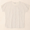 BOGNER Womens Short Sleeve Shirt Blouse EU 38 Medium White Pinstripe Vintage Bogner and Second-Hand Bogner from Messina Hembry 