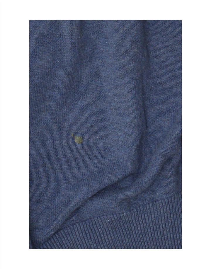 Marks & Spencer Herre V-hals sweater Stor blå bomuld