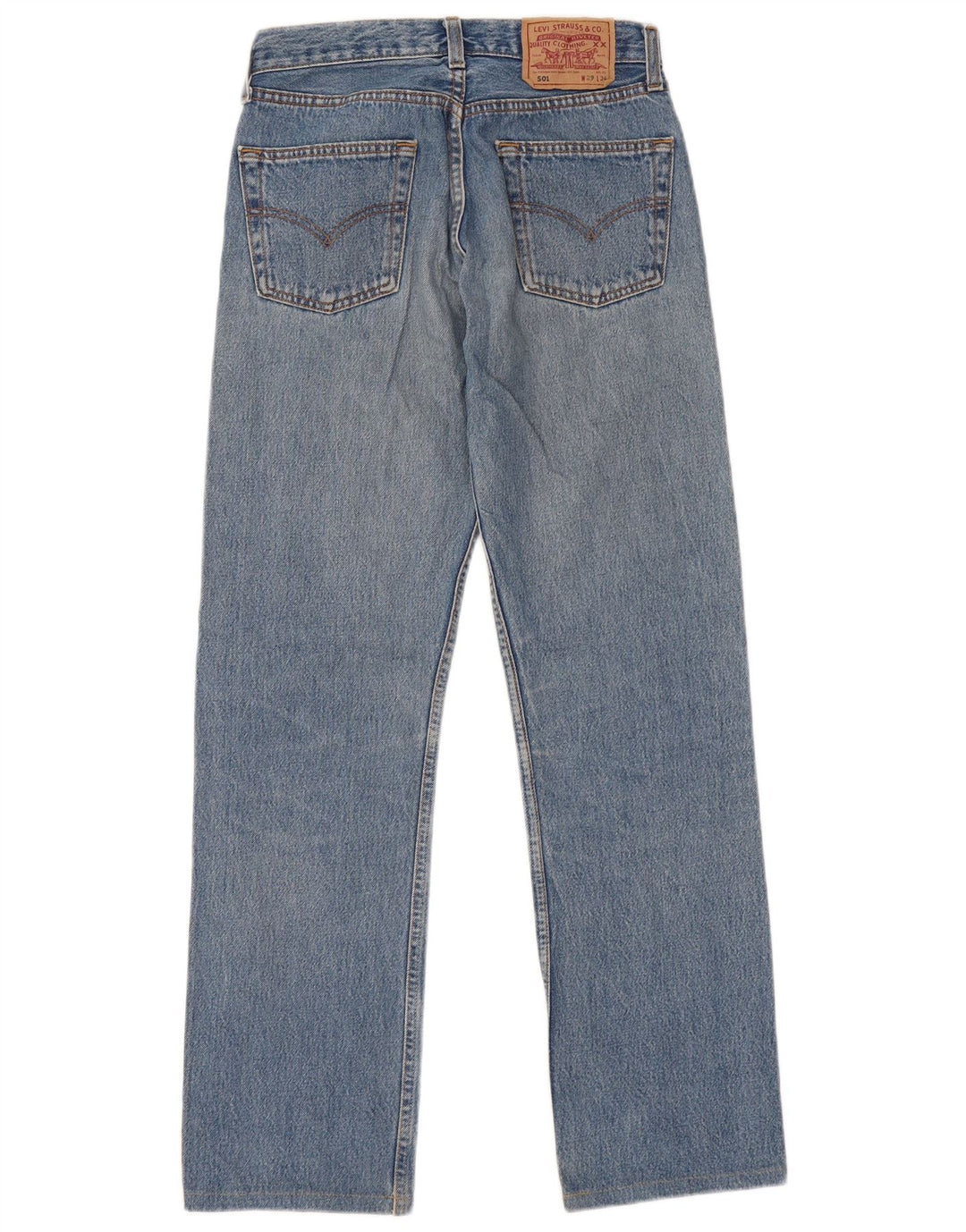 Levi's Dame 501 Straight Jeans W29 L30 Blå