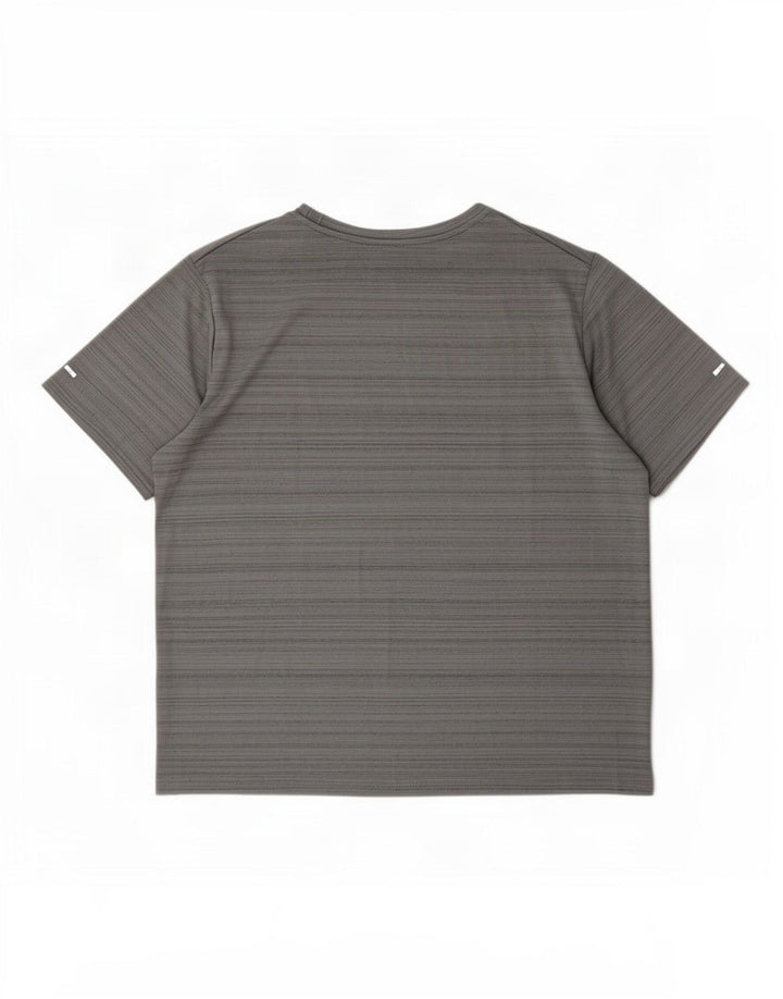 Nike Dame Dri Fit T-Shirt Top UK 14 Medium Grå Stribet Polyester