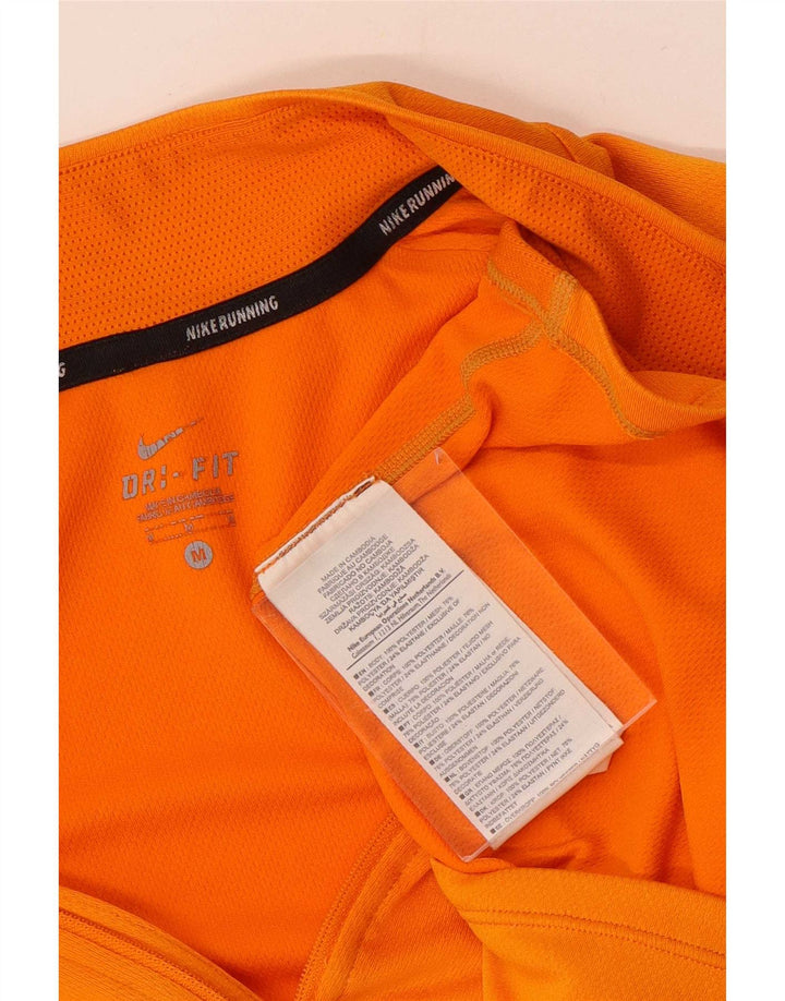 Nike Herre Dri Fit Pullover med lynlås-hals Træningsdragt Top Medium Orange Colourblock