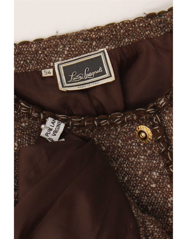 Luisa Spagnoli Dame 6 Button Blazer Jacket IT 54 3XL Brun Flecked
