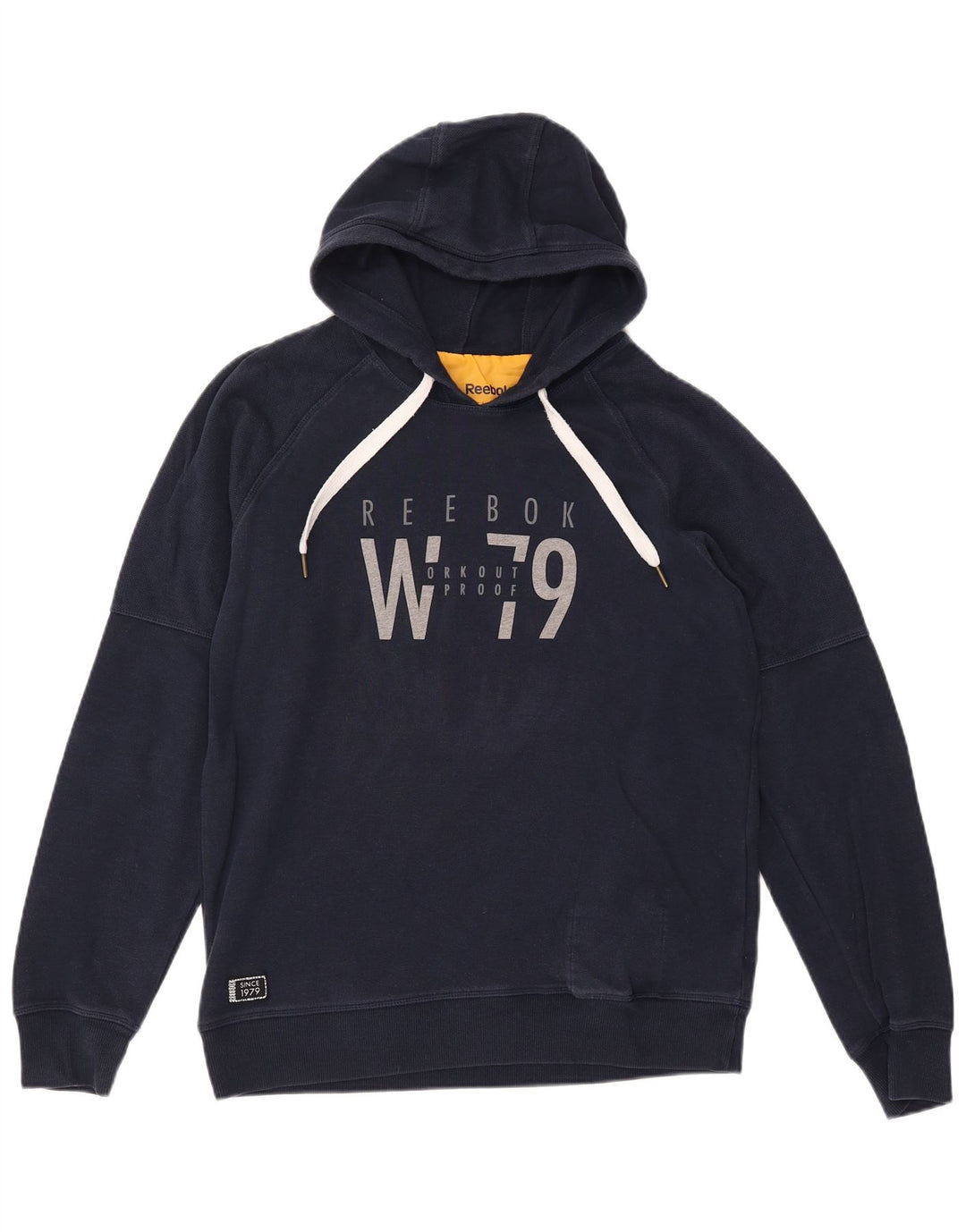 REEBOK Grafisk hættetrøje til mænd Stor marineblå bomuld