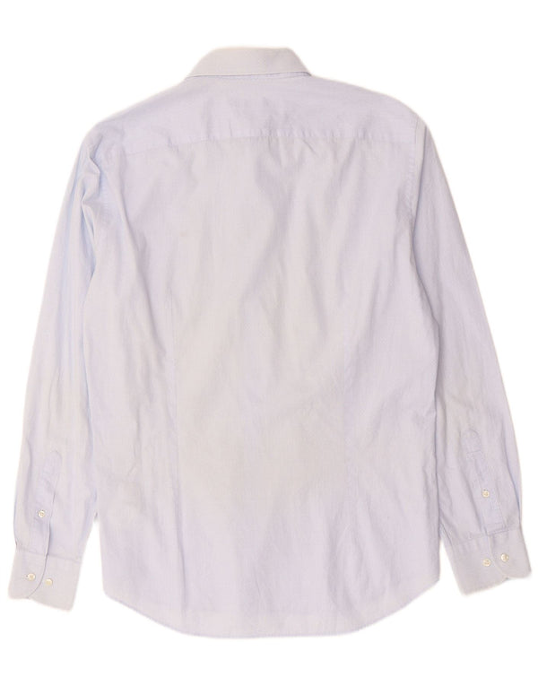 TOMMY HILFIGER Slim Fit Skjorte til mænd Størrelse 16 1/2 42 Stor Blå Geometrisk