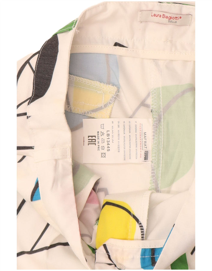 LAURA BIAGIOTTI Piger Casual Shorts 13-14 år W25 Hvide blomster