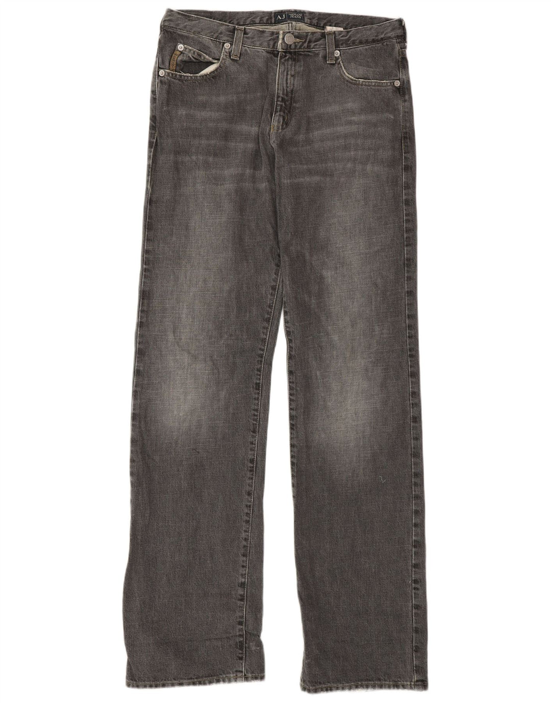 Armani Straight Jeans til mænd W29 L33 Grå Bomuld