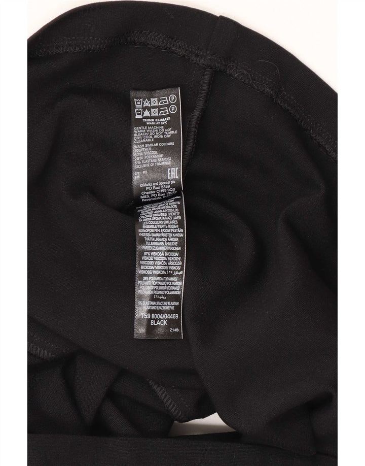 Marks & Spencer Mininederdel til kvinder UK 8 Small W26 Black Viscose