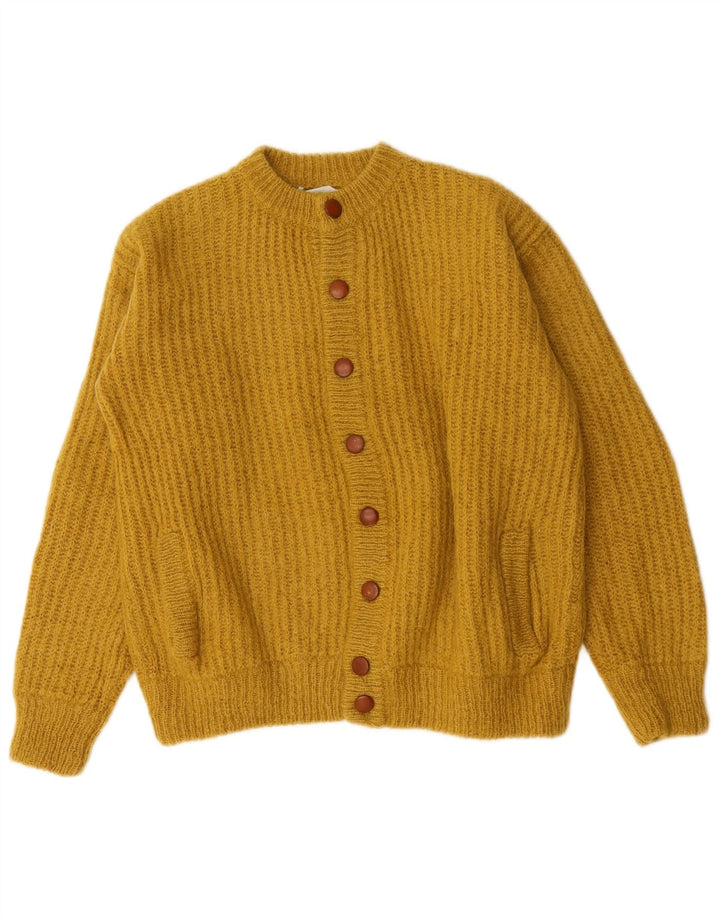 Benetton Dame Cardigan Sweater UK 16 Stor Gul