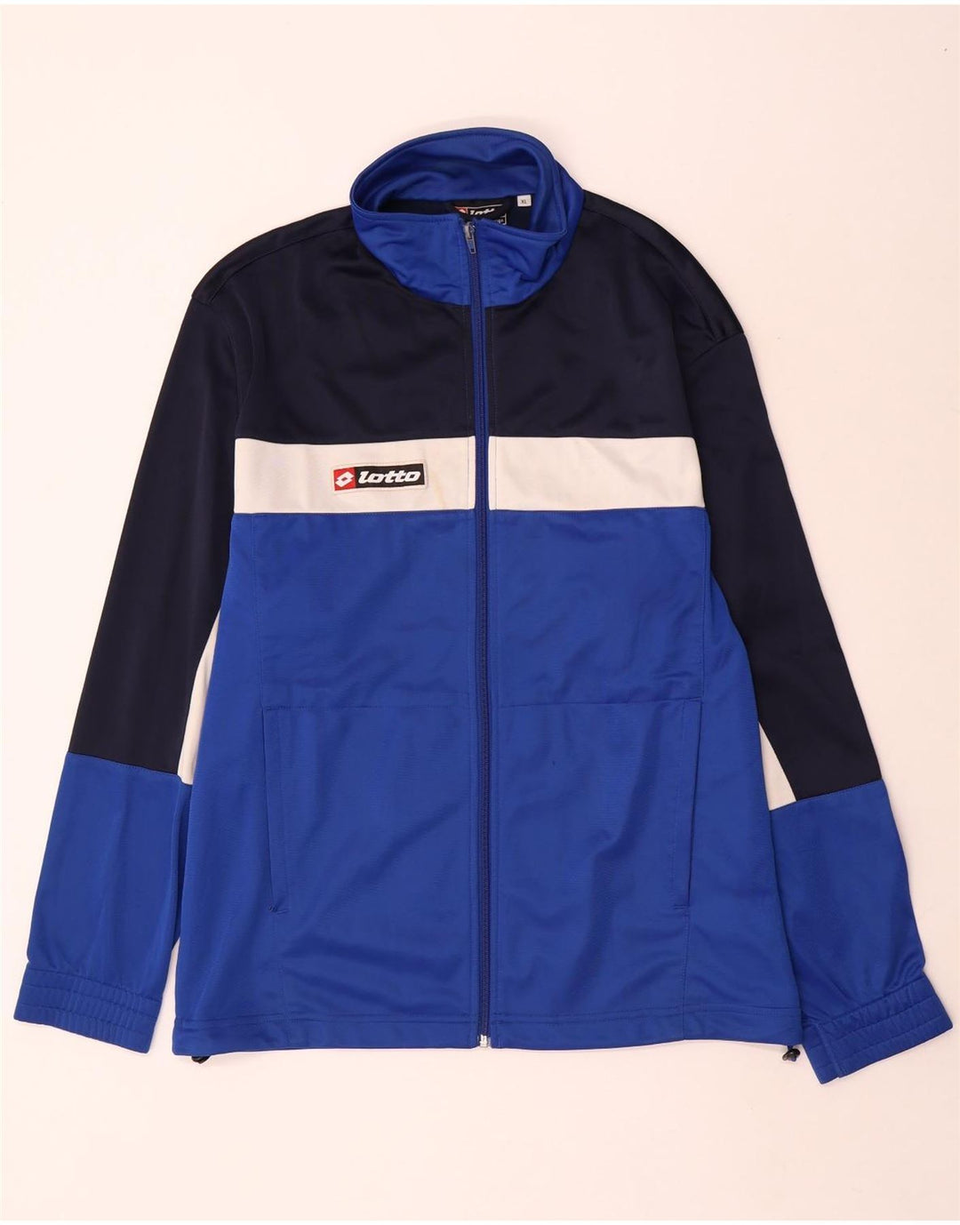 Lotto Træningsdragt til mænd Topjakke XL Blå Colourblock Polyester
