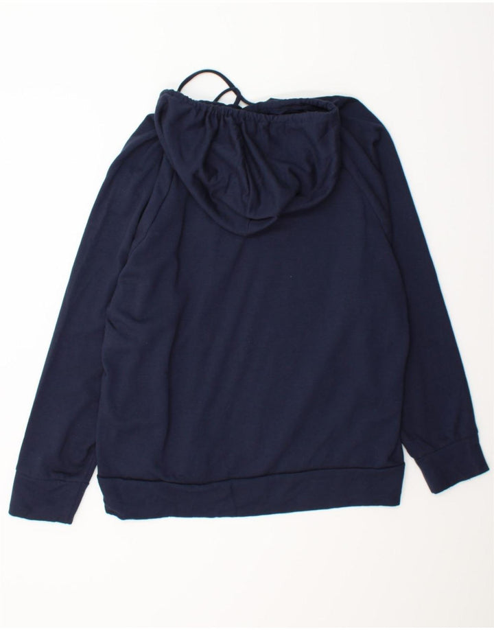 EDDIE BAUER Womens Oversized Hoodie Jumper UK 18 XL Navy Blue Polyester Vintage Eddie Bauer and Second-Hand Eddie Bauer from Messina Hembry 