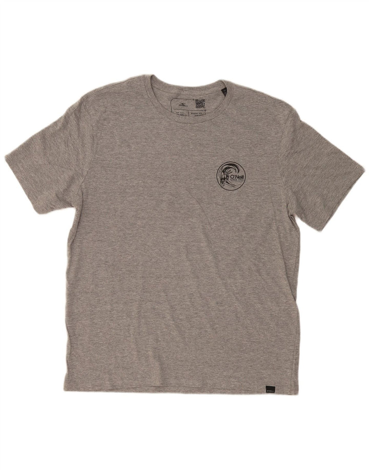 O'NEILL Herre Santa Cruz Regular Fit Grafisk T-Shirt Top XL Grå Flecked