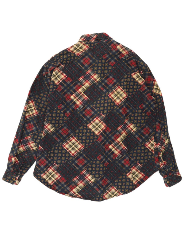 Vintage herreskjorte 3XL marineblå patchwork