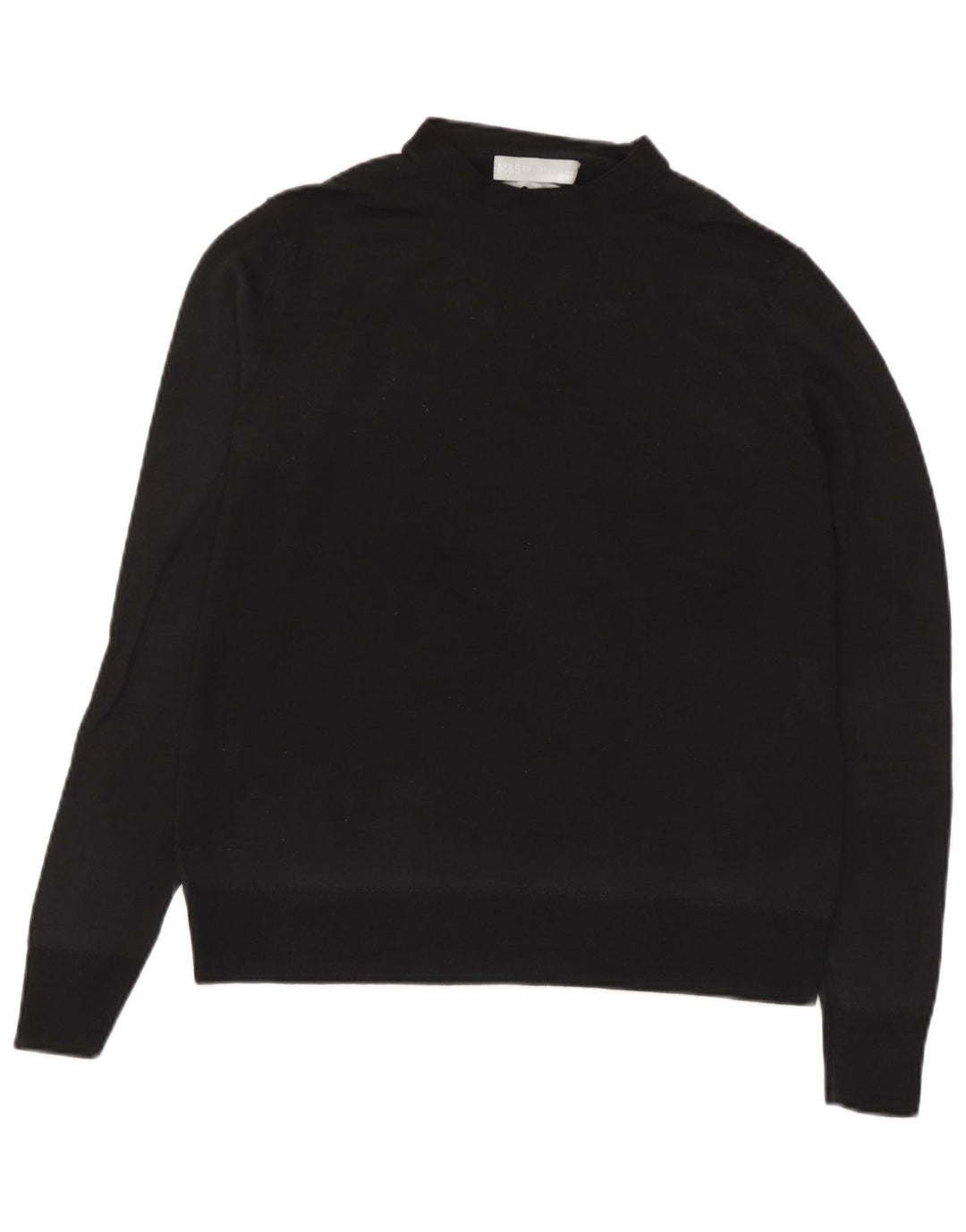 Marks & Spencer Dame Turtle Neck Jumper Sweater UK 10 Small Black