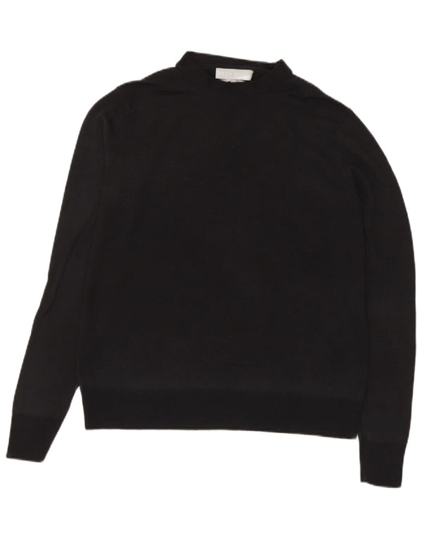 Marks & Spencer Dame Turtle Neck Jumper Sweater UK 10 Small Black
