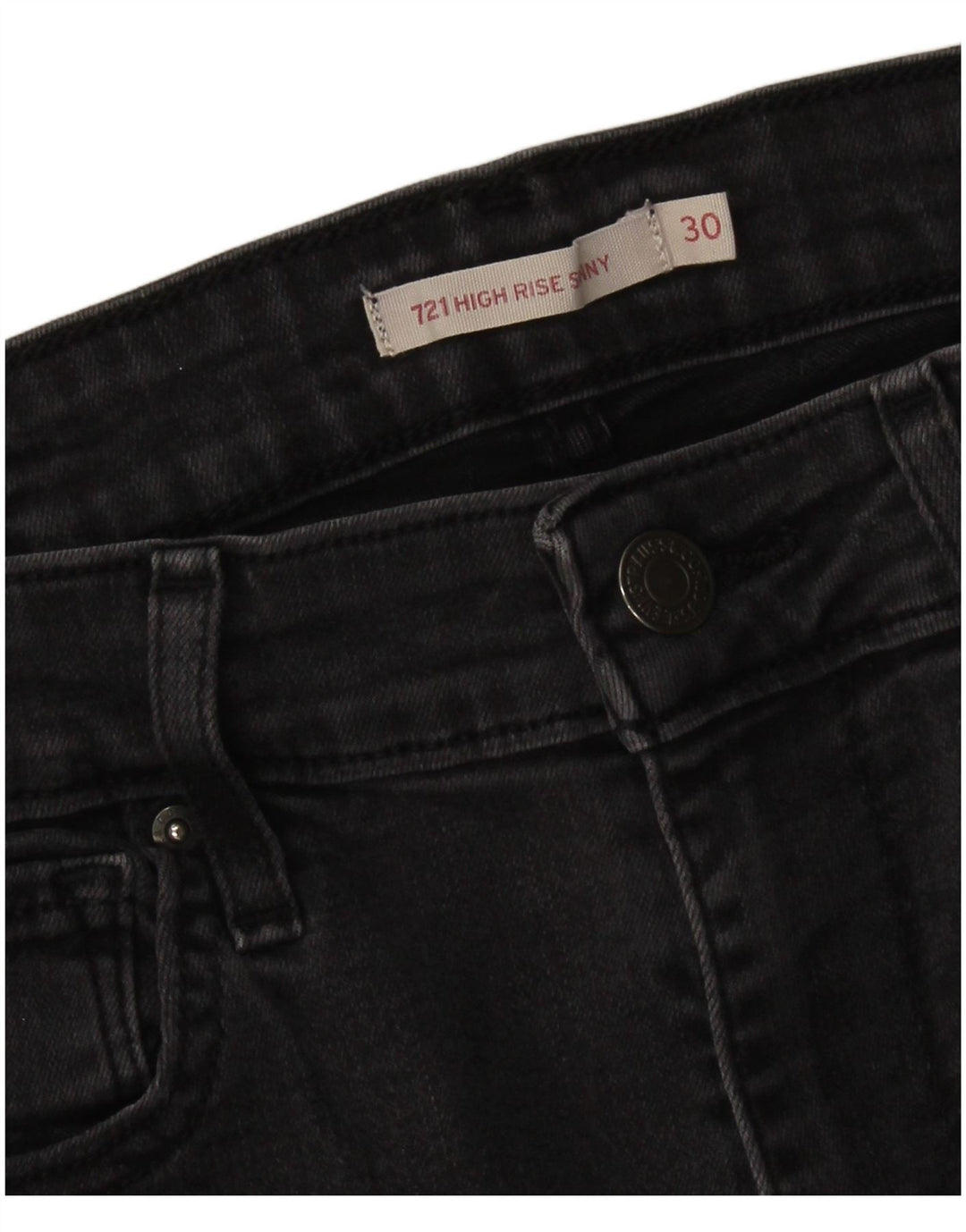 LEVI'S Dame 721 Skinny Jeans W30 L29, sort