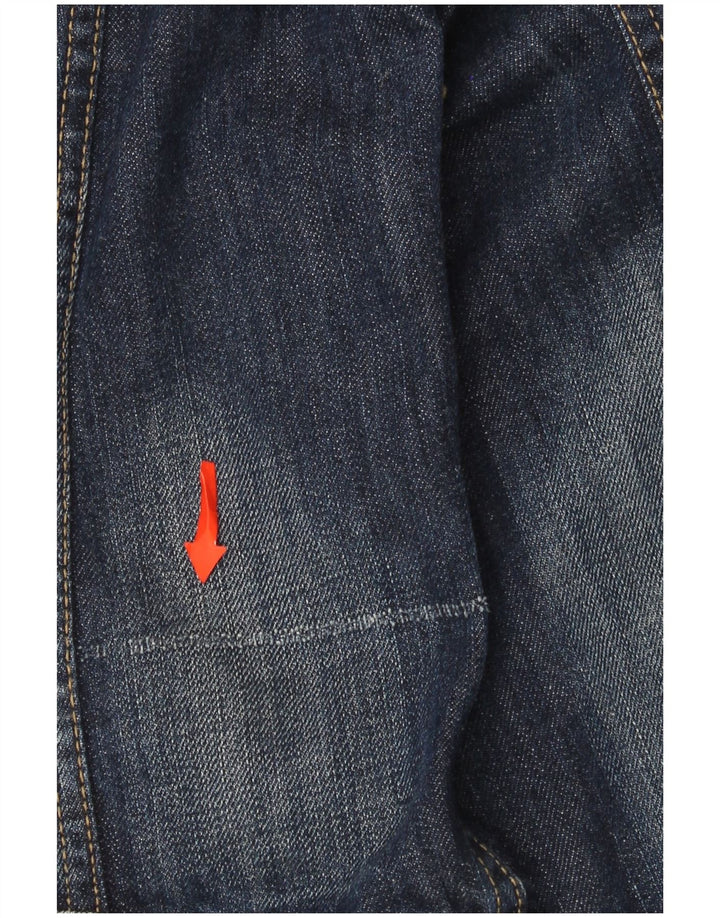 Gas Dame Denim Jacket UK 12 Medium Navy Blue Bomuld