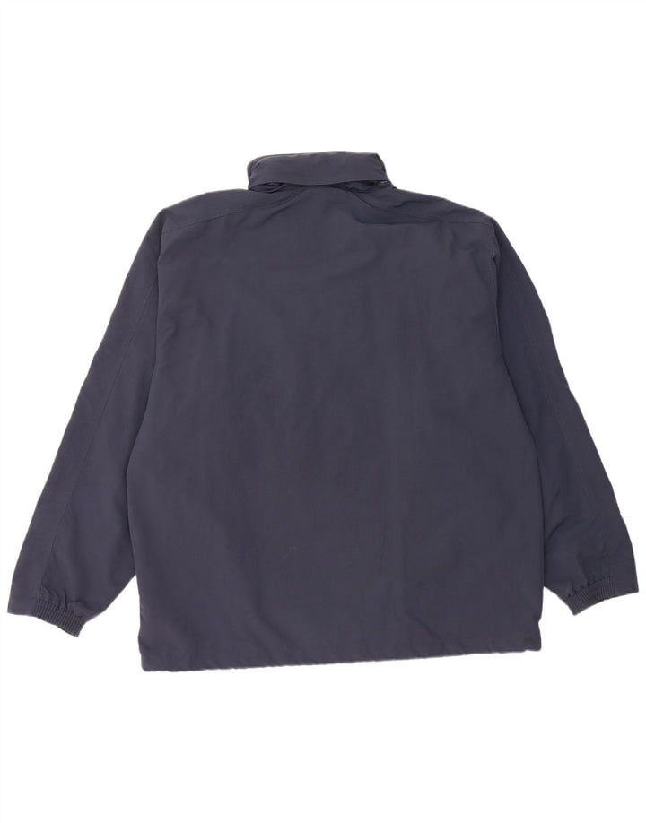 KAPPA Regnjakke med hætte til mænd UK 42 XL Marineblå polyamid