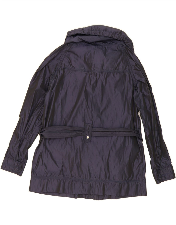 TRUSSARDI JEANS Womens Rain Jacket IT 44 Medium Navy Blue Polyester Vintage Trussardi Jeans and Second-Hand Trussardi Jeans from Messina Hembry 