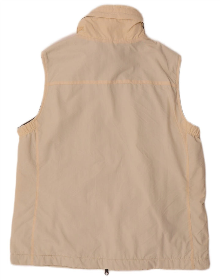 Tænk Pink Womens Oversized Reversible Gilet IT 40 Small Beige Polyamid