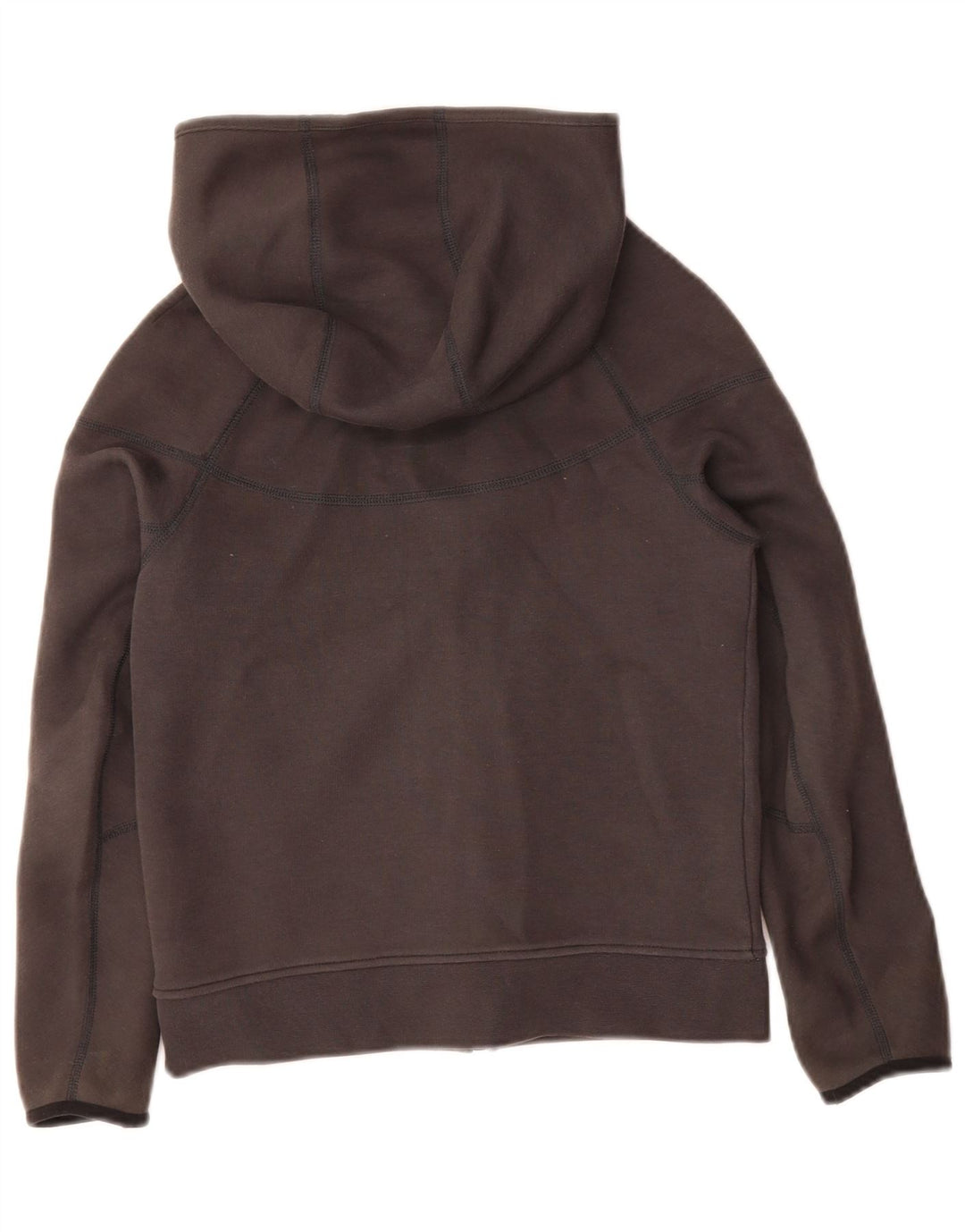 NIKE Boys Zip Hoodie Sweater 10-11 Years Medium Grey Cotton