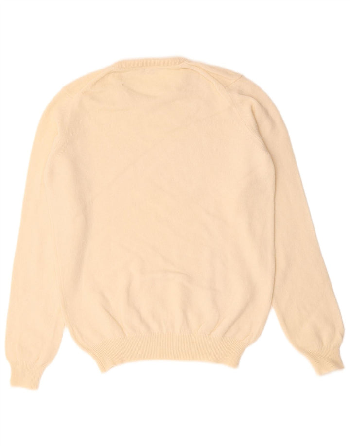 VINTAGE Dame sweater med rund hals DK 14 Medium Beige